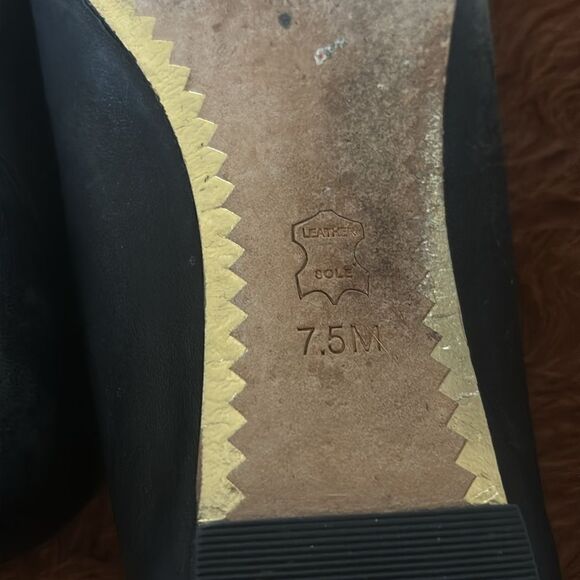 Tory Burch Chelsea Cap-Toe Leather Ballet Flat in Blackk - Picture 9 of 9